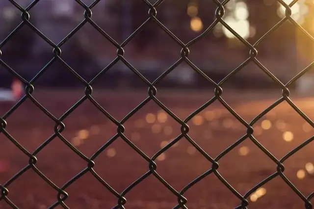 Close-up of chain link fence mesh
